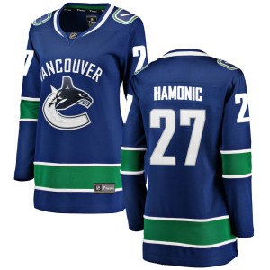 Travis Hamonic Women's Fanatics Branded Vancouver Canucks Breakaway Blue Home Jersey