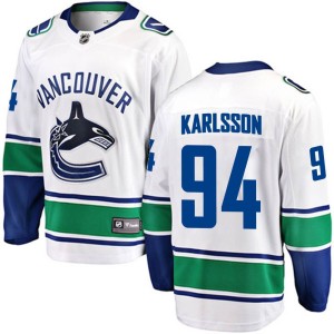 Linus Karlsson Youth Fanatics Branded Vancouver Canucks Breakaway White Away Jersey
