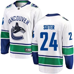 Pius Suter Youth Fanatics Branded Vancouver Canucks Breakaway White Away Jersey
