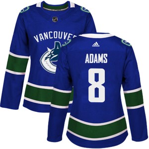 Greg Adams Women's Adidas Vancouver Canucks Authentic Blue Home Jersey