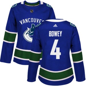 Madison Bowey Women's Adidas Vancouver Canucks Authentic Blue Home Jersey