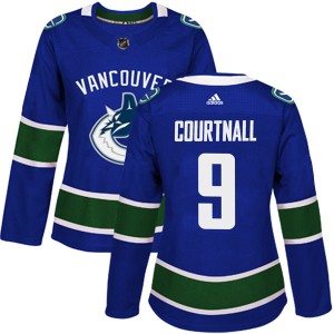 Russ Courtnall Women's Adidas Vancouver Canucks Authentic Blue Home Jersey
