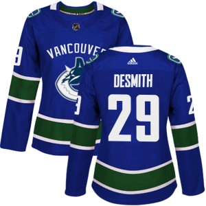 Casey DeSmith Women's Adidas Vancouver Canucks Authentic Blue Home Jersey
