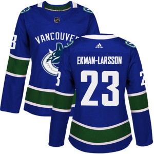 Oliver Ekman-Larsson Women's Adidas Vancouver Canucks Authentic Blue Home Jersey