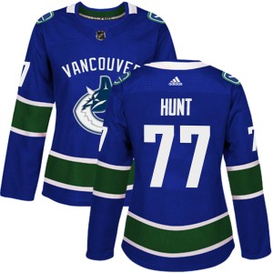 Brad Hunt Women's Adidas Vancouver Canucks Authentic Blue Home Jersey