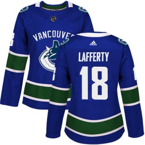 Sam Lafferty Women's Adidas Vancouver Canucks Authentic Blue Home Jersey