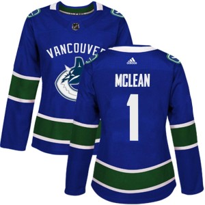 Kirk Mclean Women's Adidas Vancouver Canucks Authentic Blue Home Jersey