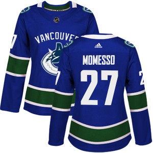 Sergio Momesso Women's Adidas Vancouver Canucks Authentic Blue Home Jersey