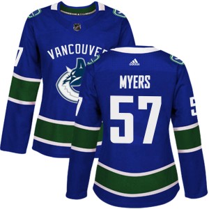 Tyler Myers Women's Adidas Vancouver Canucks Authentic Blue Home Jersey