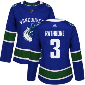 Jack Rathbone Women's Adidas Vancouver Canucks Authentic Blue Home Jersey