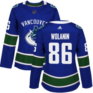 Christian Wolanin Women's Adidas Vancouver Canucks Authentic Blue Home Jersey