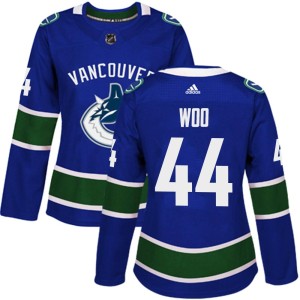 Jett Woo Women's Adidas Vancouver Canucks Authentic Blue Home Jersey