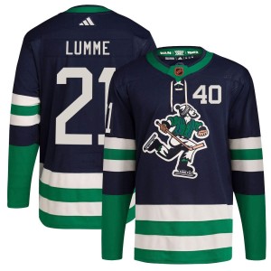 Jyrki Lumme Youth Adidas Vancouver Canucks Authentic Navy Reverse Retro 2.0 Jersey