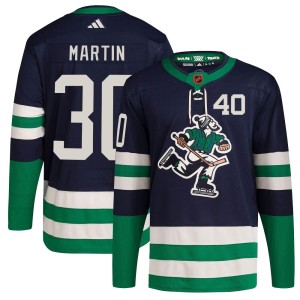 Spencer Martin Youth Adidas Vancouver Canucks Authentic Navy Reverse Retro 2.0 Jersey