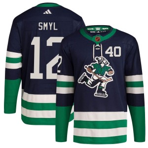 Stan Smyl Youth Adidas Vancouver Canucks Authentic Navy Reverse Retro 2.0 Jersey