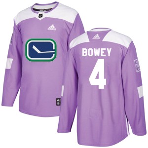 Madison Bowey Youth Adidas Vancouver Canucks Authentic Purple Fights Cancer Practice Jersey