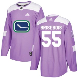 Guillaume Brisebois Youth Adidas Vancouver Canucks Authentic Purple Fights Cancer Practice Jersey