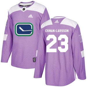 Oliver Ekman-Larsson Youth Adidas Vancouver Canucks Authentic Purple Fights Cancer Practice Jersey