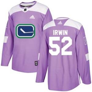 Matt Irwin Youth Adidas Vancouver Canucks Authentic Purple Fights Cancer Practice Jersey