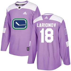Igor Larionov Youth Adidas Vancouver Canucks Authentic Purple Fights Cancer Practice Jersey