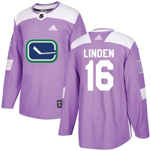 Trevor Linden Youth Adidas Vancouver Canucks Authentic Purple Fights Cancer Practice Jersey