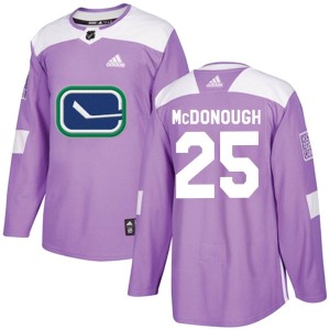 Aidan McDonough Youth Adidas Vancouver Canucks Authentic Purple Fights Cancer Practice Jersey