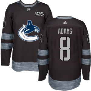 Greg Adams Youth Vancouver Canucks Authentic Black 1917-2017 100th Anniversary Jersey