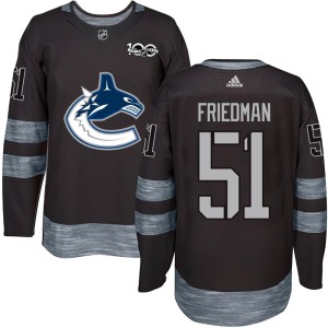 Mark Friedman Youth Vancouver Canucks Authentic Black 1917-2017 100th Anniversary Jersey
