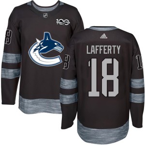 Sam Lafferty Youth Vancouver Canucks Authentic Black 1917-2017 100th Anniversary Jersey