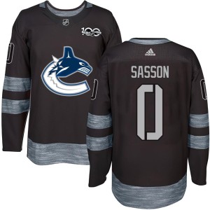 Max Sasson Youth Vancouver Canucks Authentic Black 1917-2017 100th Anniversary Jersey