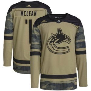 Kirk Mclean Youth Adidas Vancouver Canucks Authentic Camo Military Appreciation Practice Jersey