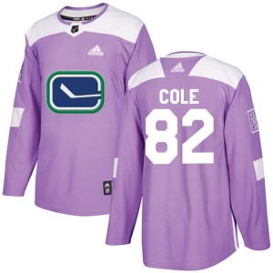 Ian Cole Men's Adidas Vancouver Canucks Authentic Purple Fights Cancer Practice Jersey