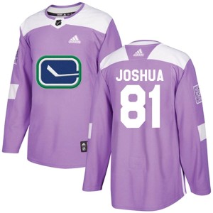 Dakota Joshua Men's Adidas Vancouver Canucks Authentic Purple Fights Cancer Practice Jersey