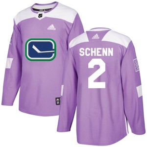 Luke Schenn Men's Adidas Vancouver Canucks Authentic Purple Fights Cancer Practice Jersey