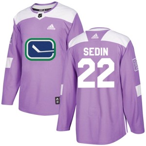Daniel Sedin Men's Adidas Vancouver Canucks Authentic Purple Fights Cancer Practice Jersey
