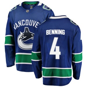 Jim Benning Men's Fanatics Branded Vancouver Canucks Breakaway Blue Home Jersey