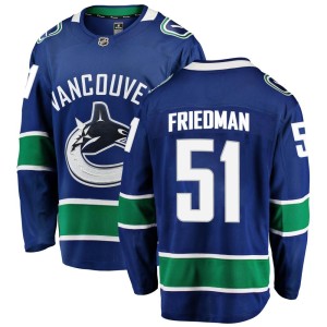 Mark Friedman Men's Fanatics Branded Vancouver Canucks Breakaway Blue Home Jersey