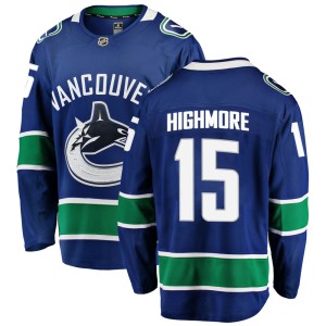Matthew Highmore Men's Fanatics Branded Vancouver Canucks Breakaway Blue Home Jersey