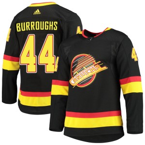 Kyle Burroughs Youth Adidas Vancouver Canucks Authentic Black Alternate Primegreen Pro Jersey
