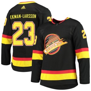 Oliver Ekman-Larsson Youth Adidas Vancouver Canucks Authentic Black Alternate Primegreen Pro Jersey
