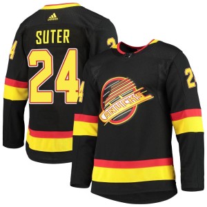 Pius Suter Youth Adidas Vancouver Canucks Authentic Black Alternate Primegreen Pro Jersey