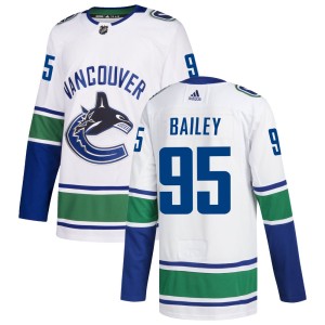Justin Bailey Men's Adidas Vancouver Canucks Authentic White zied Away Jersey