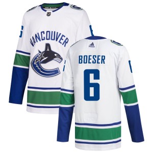 Brock Boeser Men's Adidas Vancouver Canucks Authentic White zied Away Jersey