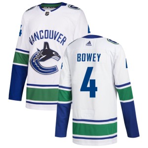 Madison Bowey Men's Adidas Vancouver Canucks Authentic White zied Away Jersey