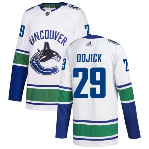 Gino Odjick Men's Adidas Vancouver Canucks Authentic White zied Away Jersey