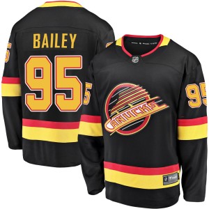 Justin Bailey Men's Fanatics Branded Vancouver Canucks Premier Black Breakaway 2019/20 Flying Skate Jersey