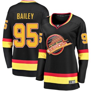 Justin Bailey Women's Fanatics Branded Vancouver Canucks Premier Black Breakaway 2019/20 Flying Skate Jersey
