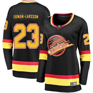 Oliver Ekman-Larsson Women's Fanatics Branded Vancouver Canucks Premier Black Breakaway 2019/20 Flying Skate Jersey