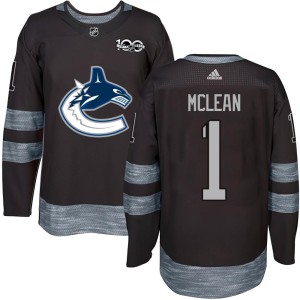 Kirk Mclean Men's Vancouver Canucks Authentic Black 1917-2017 100th Anniversary Jersey