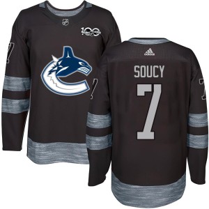 Carson Soucy Men's Vancouver Canucks Authentic Black 1917-2017 100th Anniversary Jersey